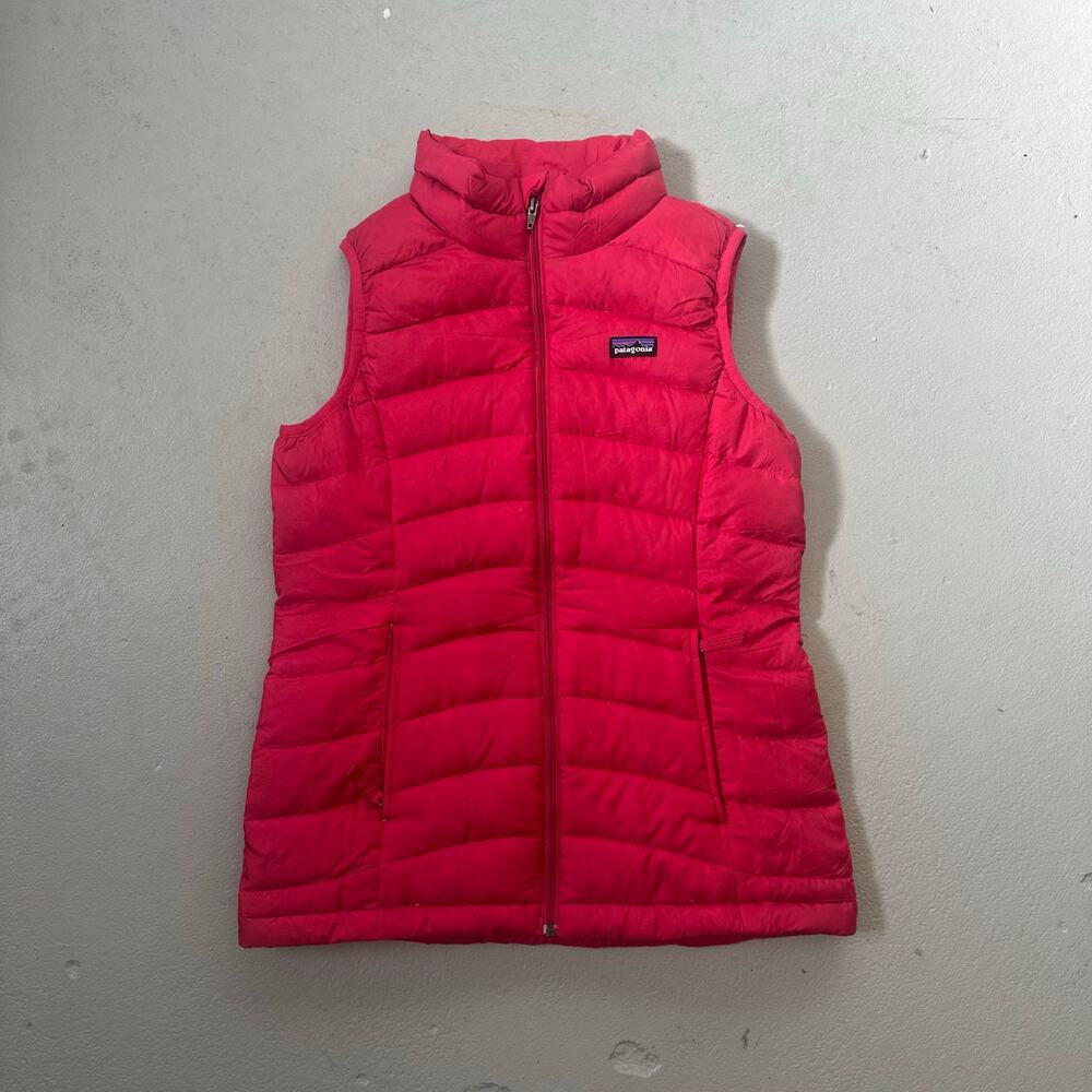 Patagonia Girls' Down Sweater Vest - Large (12) - Magenta Pink (FA13)